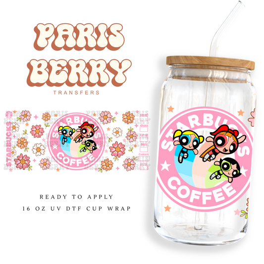 Super Girls Coffee - 16oz UVDTF Cup Wrap