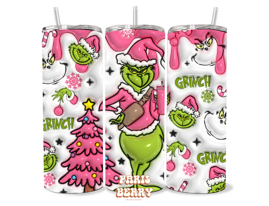 Pink Grinchmas - 20oz Sublimation Tumbler Wrap