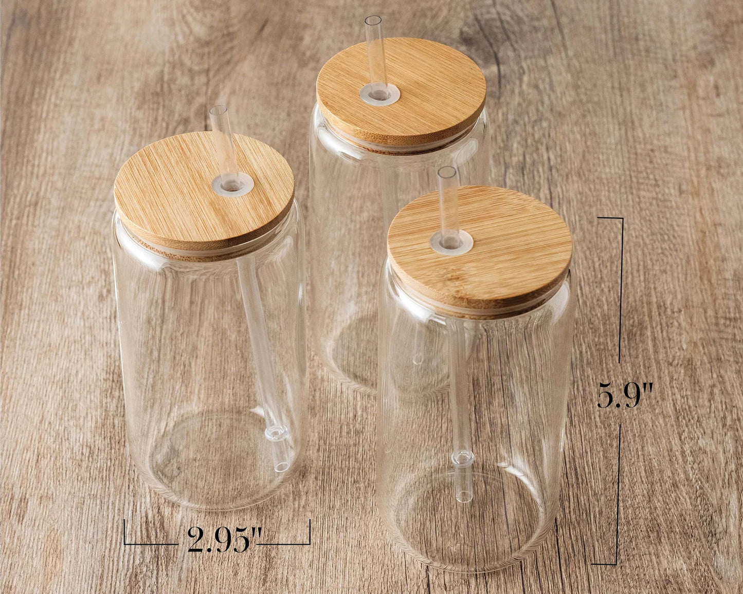 16oz Clear Glass Cup